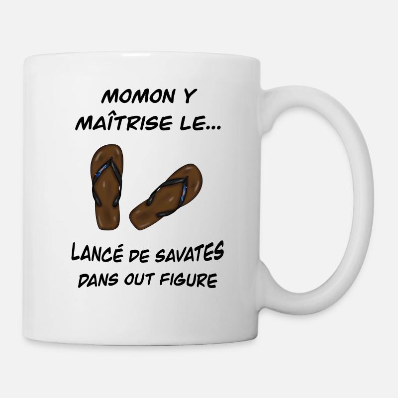 Momon y maitrise le ... lancé de savates dans Out - Mug blanc - blanc