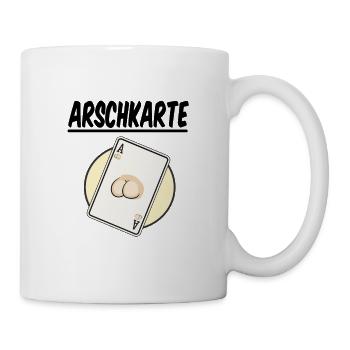 Arschkarte Ass Popo Hintern Lustig pokern Poker - Tasse - Weiß - Rechts