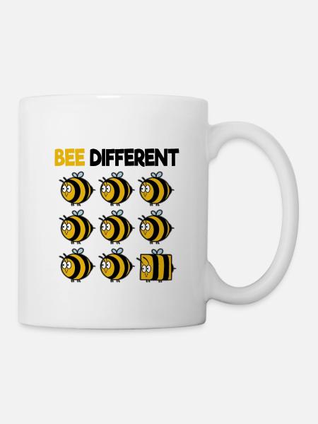 Bee Different Bienen Biene Imker Honig individuell - Tasse - Weiß