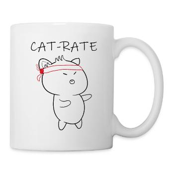 Katze Karate, Cat-Rate - Tasse - Weiß - Rechts