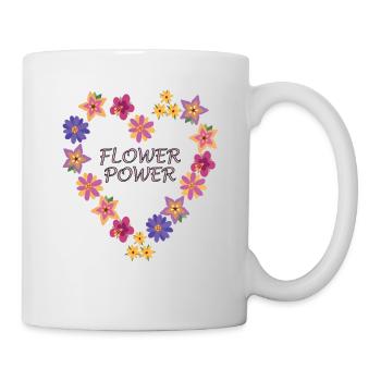 Flower power flowers summer spring colorful - Mug - white - Right