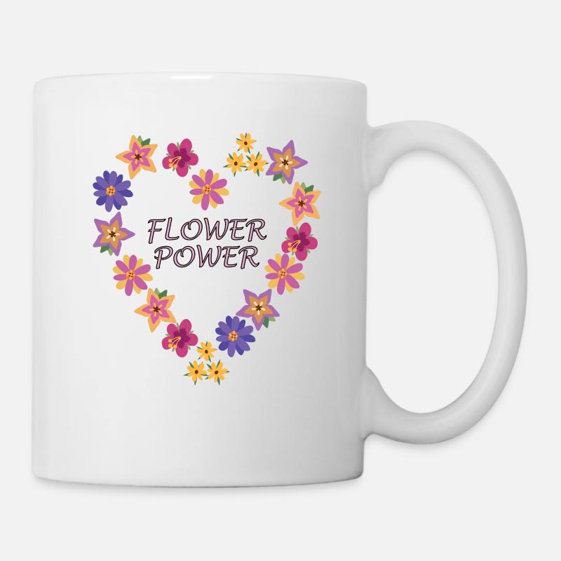 Flower power fleurs été printemps coloré - Mug blanc - blanc