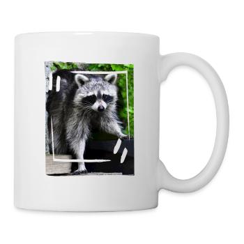 Hübscher Waschbär - Tasse - Weiß - Rechts