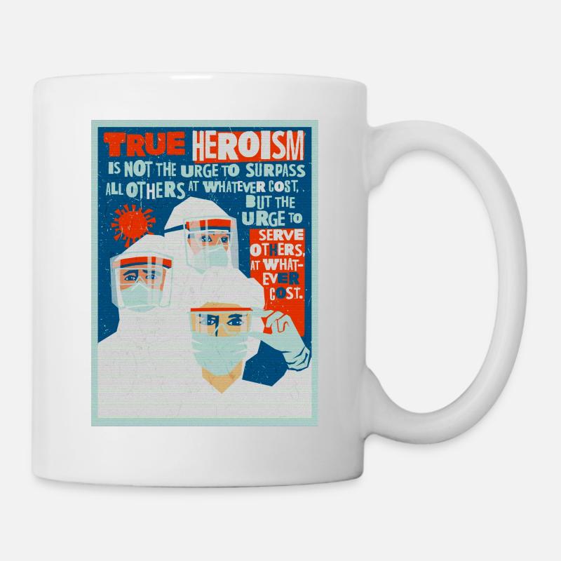 Vrais héros du coronavirus - Mug blanc - blanc