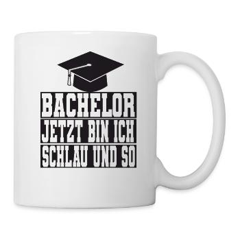 Abschluss Bachelor Studium Student Geschenk - Tasse - Weiß - Rechts