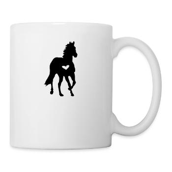 Pferd mit Herz Pferde Pferd Baby Reiterin Reiten - Tasse - Weiß - Rechts