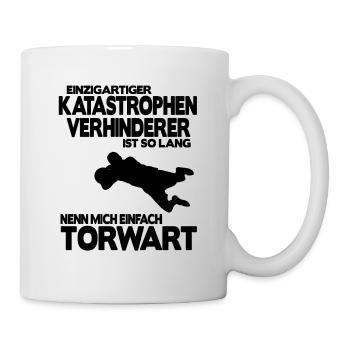 Torwart Fußball Torhüter Geschenk Held Fussball - Tasse - Weiß - Rechts