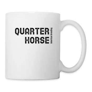 Quarter Horse American breeding Westernreiten QH - Mug blanc - blanc - Droite