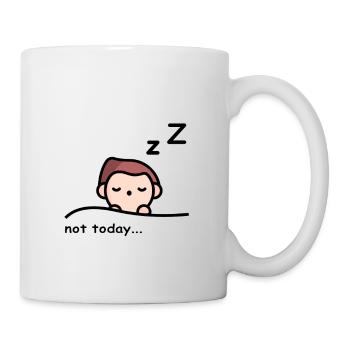 Pas aujourd'hui - je suis fatigué - Mug blanc - blanc - Droite