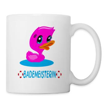 Bademeisterin Quietscheente - Tasse - Weiß - Rechts