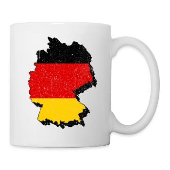 Carte de l'Allemagne avec indicateur - Mug blanc - blanc - Droite