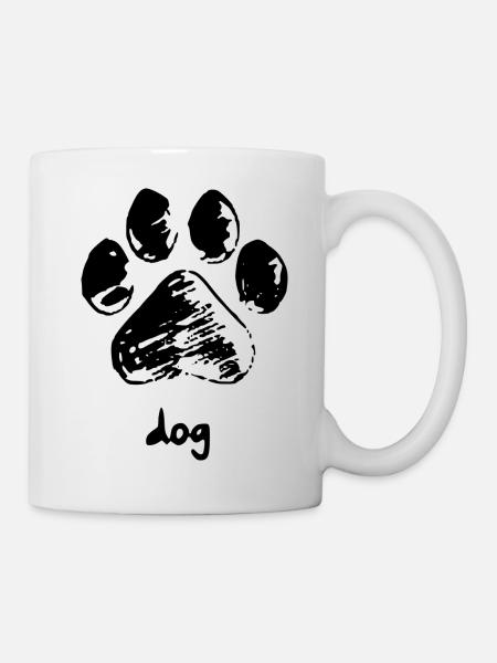 Patte de chien - Chien - Mug blanc - blanc