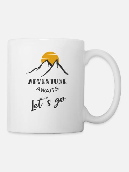 Aventure, montagnes sauvages, alpinisme - Mug blanc - blanc