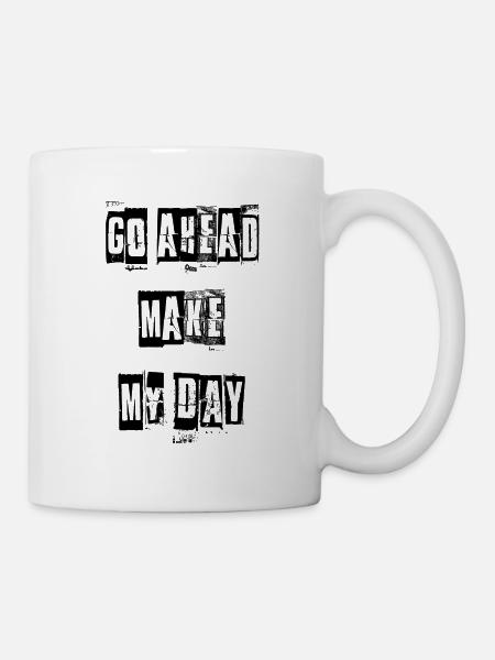 Go ahead - Make my day - Mug blanc - blanc