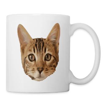 Katzenkopf - Tasse - Weiß - Rechts
