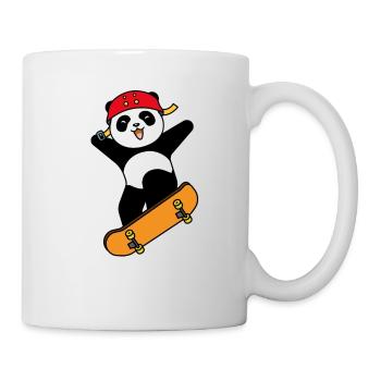 Skateboard Skater Panda Skates Rollboard Gift - Mug blanc - blanc - Droite