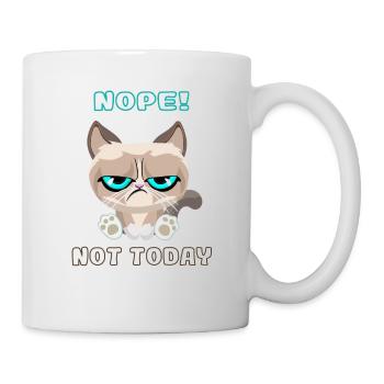 Grumpy Cat, Dackelkatze, Nope, Not Today - Tasse - Weiß - Rechts