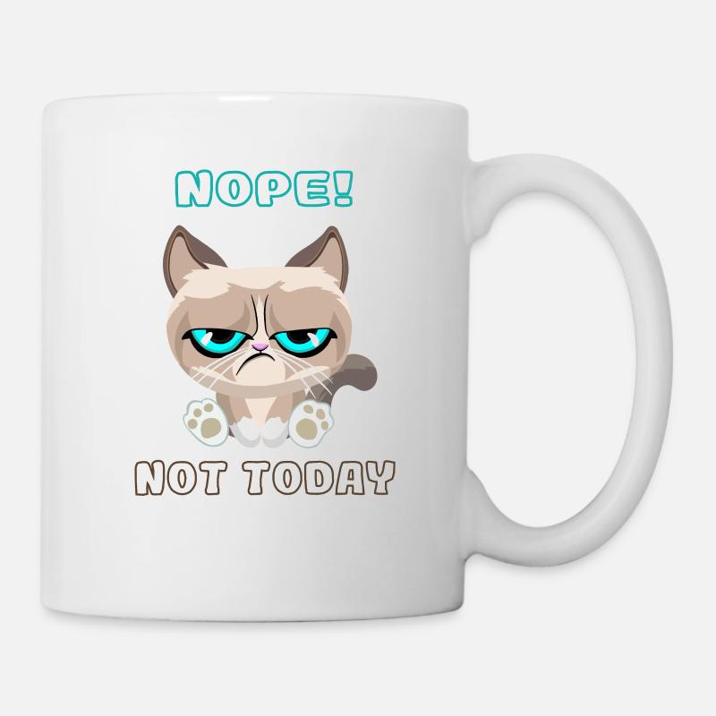 , Chat teckel, Nope, Not Today - Mug blanc - blanc