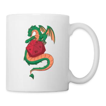 Dragon & D20 (Rollenspiele) - Tasse - Weiß - Rechts