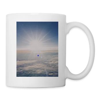 Avion, nuages, liberté illimitée T-shirt - Mug blanc - blanc - Droite