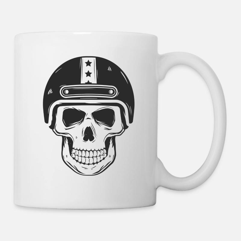 Totenkopf - Tasse - Weiß