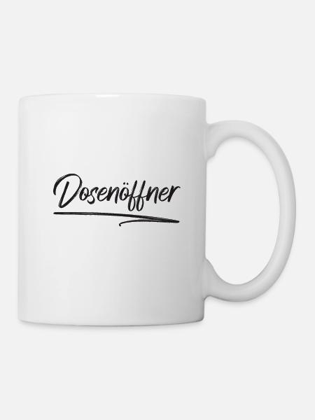 Dosenoeffner - Tasse - Weiß