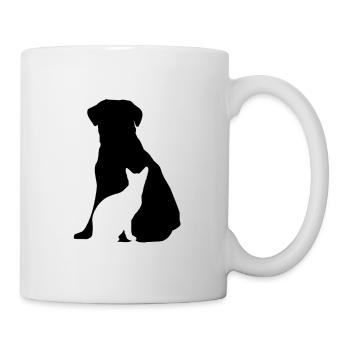 dog and cat - Mug - white - Right