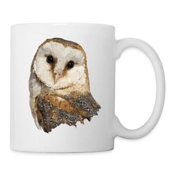Schleiereule - Tasse - Weiß - Rechts