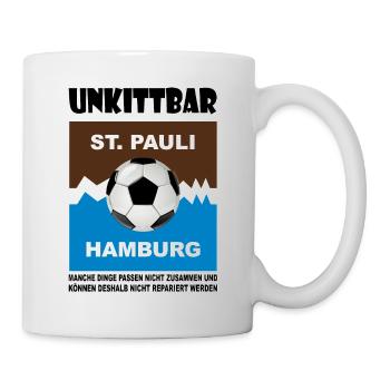 Unkittbar football Hamburg St. Pauli, fan, gift - Mug - white - Right