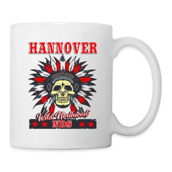 Hannover Niedersachsen T Shirtim Wildwest Design - Tasse - Weiß - Rechts