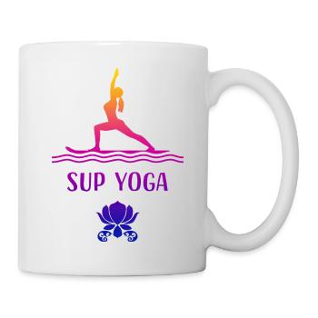 SUP YOGA Stand Up Paddling - Tasse - Weiß - Rechts
