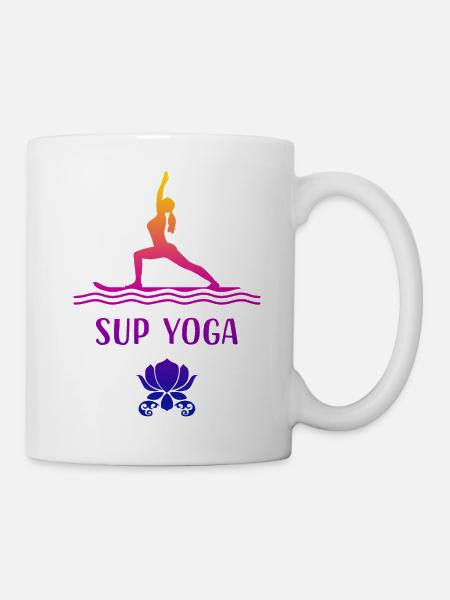 SUP YOGA Stand Up Paddling - Tasse - Weiß