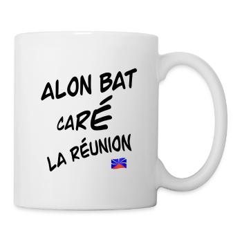 Alon bat caré la Réunion - Mug blanc - blanc - Droite