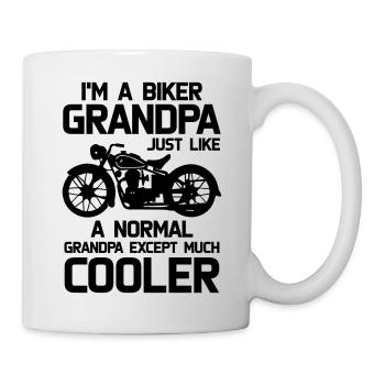 Je suis un grand-père motard - Mug blanc - blanc - Droite