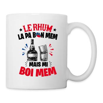 t-shirt réunion. spécial en créole - Mug blanc - blanc - Droite