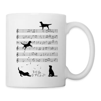 Dogs Music Dog Notes Instrument Gift - Mug - white - Right