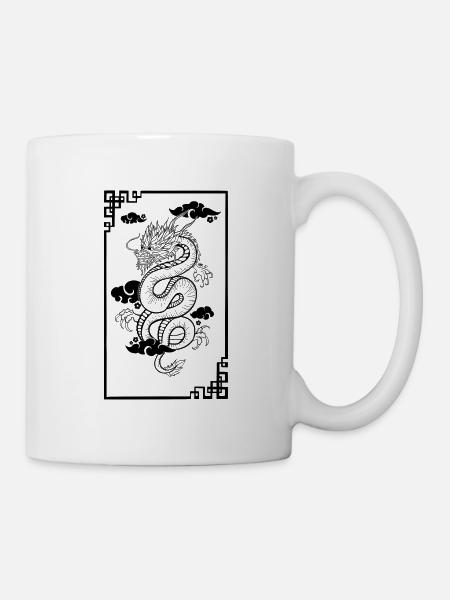 dragon_chinois_shit - Mug - white