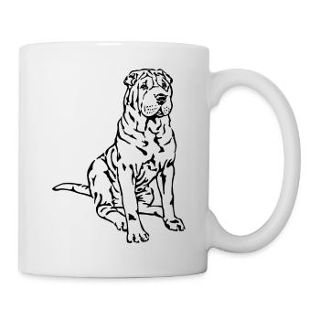 Shar-Pei - Tasse - Weiß - Rechts