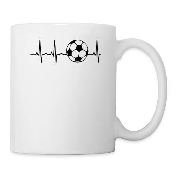 Fußball Herzschlag - Tasse - Weiß - Rechts