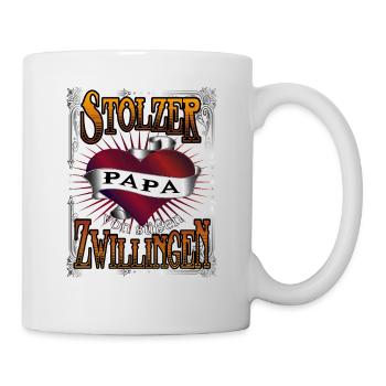 Stolzer Papa von Zwillingen - Tasse - Weiß - Rechts