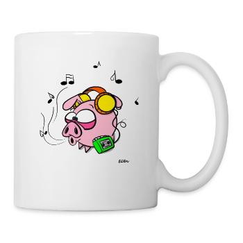 Piggy Edek avec Walkman - Mug blanc - blanc - Droite