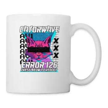Vaporwave Otaku Cat Manga Japon Cat Retrowave - Mug blanc - blanc - Droite
