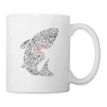Shark Bicycle from many bicycles - Mug - white - Right