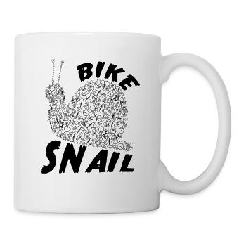 L'escargot fabriqué à partir de vélos - Mug blanc - blanc - Droite