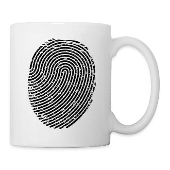Fingerabdruck Grafik Design Vorlage - Tasse - Weiß - Rechts