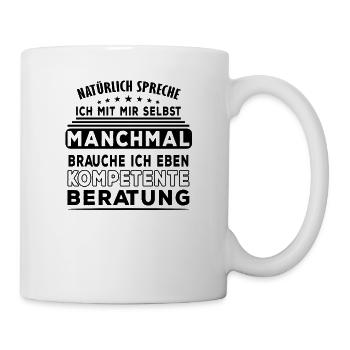 Selbstgespräche Psychologe Psychologie Geschenk - Tasse - Weiß - Rechts