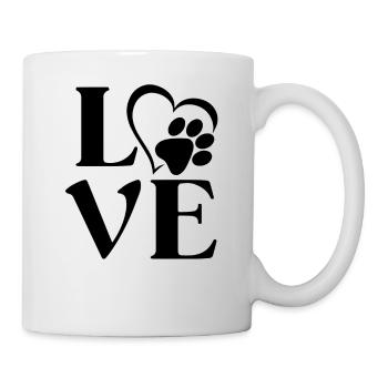 Patte d'amour - Mug blanc - blanc - Droite
