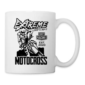 Motocross extrême - Mug blanc - blanc - Droite