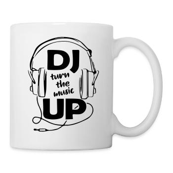 DJ turn the music UP - Tasse - Weiß - Rechts