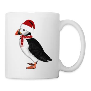 Bonnet Écharpe Père Noël Oiseau Macareux - Mug blanc - blanc - Droite